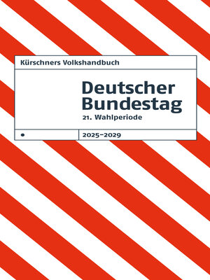 cover image of Kürschners Volkshandbuch Deutscher Bundestag
